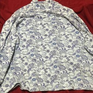 Men's Paisley Shirt - Purple and Blue